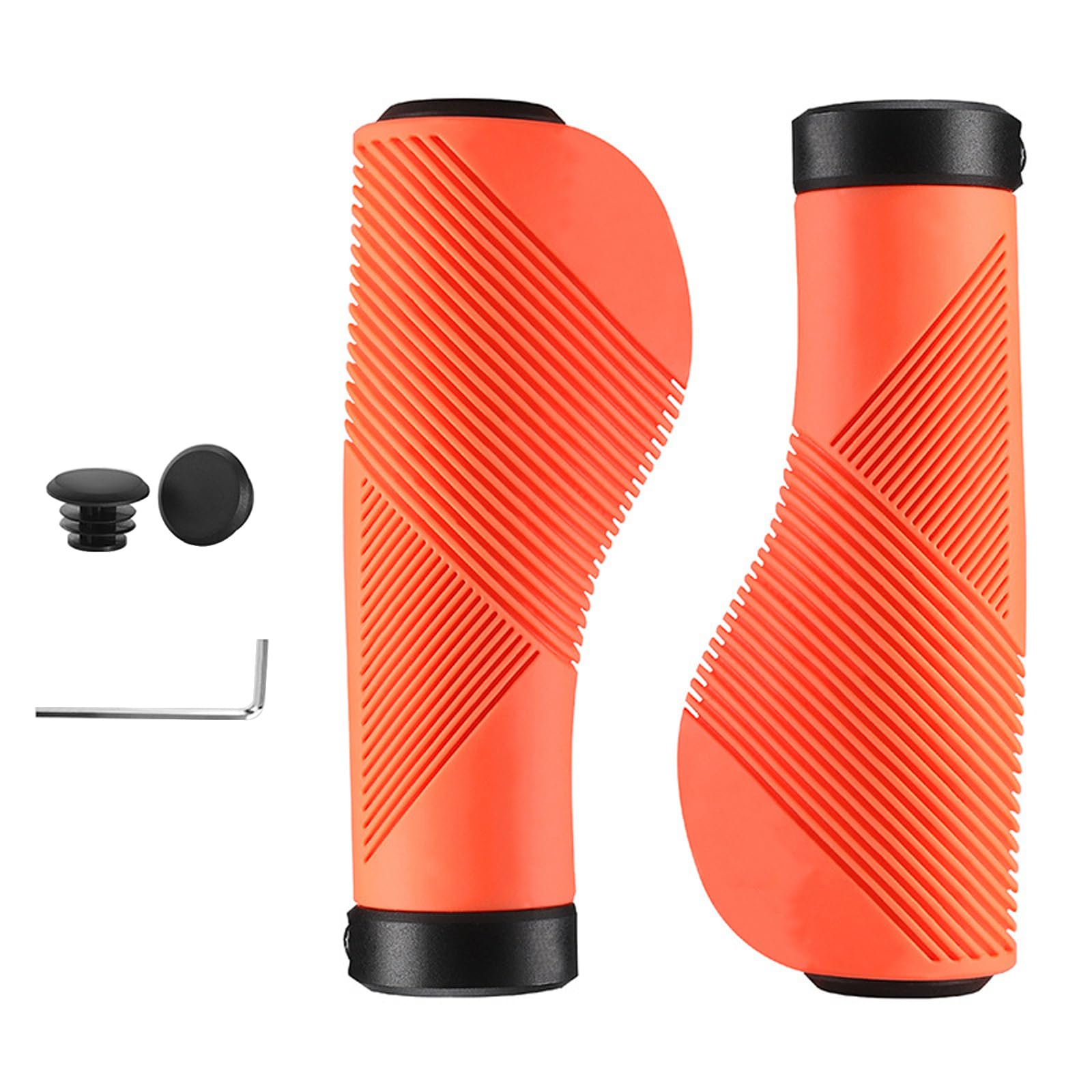 Tsophreniq Ergonomic Bike Handlebars Grip Nonslip Shock Absorption with Nylons Rings Universals for Mountain Bicycles Universals Bike Handle Grip