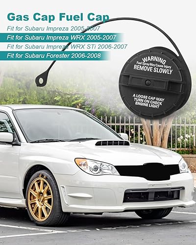 Miniatura 2 de Tapa de gasolina Tapa de depósito de combustible para Subaru Impreza 2005-2007, apto para Impreza WRX 2005-2007, apto para Impreza WRX STi
