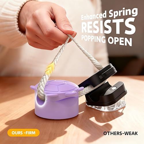 Miniatura 2 de Paquete de 8 clips giratorios para cables, organizador de cables, soporte de cable de resorte para mesita de noche, soportes para cables de carga,