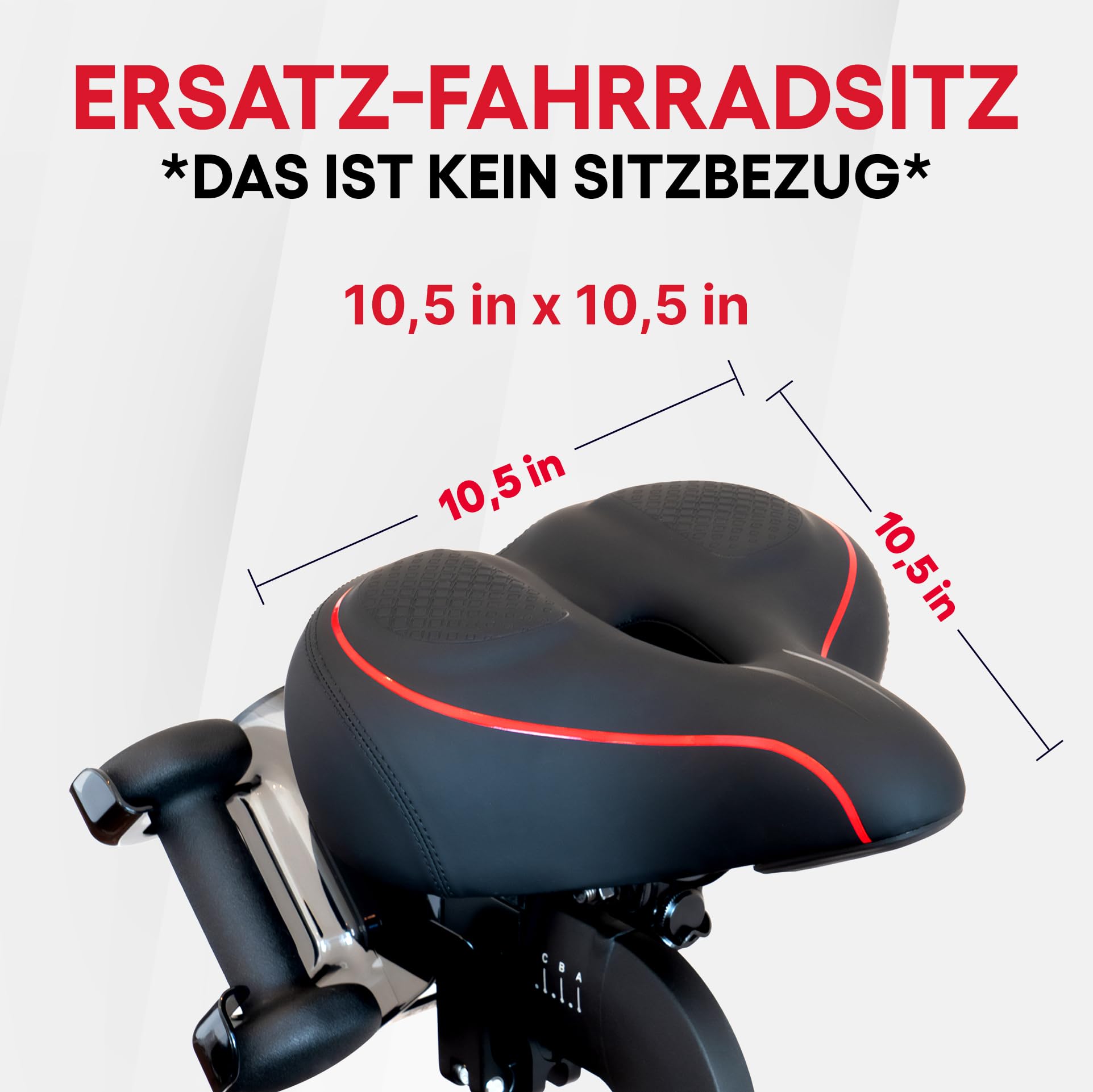 TrubliFit Extra breiter Ersatz-Fahrradsitz für Peloton Bike & Bike+, übergroßes Fahrradsitzkissen, Fahrradsattel-Ersatz für Damen und Herren, Zubehör für Peloton