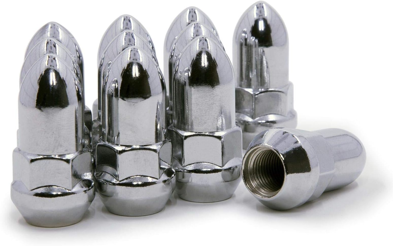 20 Bullet Lug Nuts Chrome Bulge Acorn 1/2 Ford Dodge Chrylser Plymouth 1/2-20