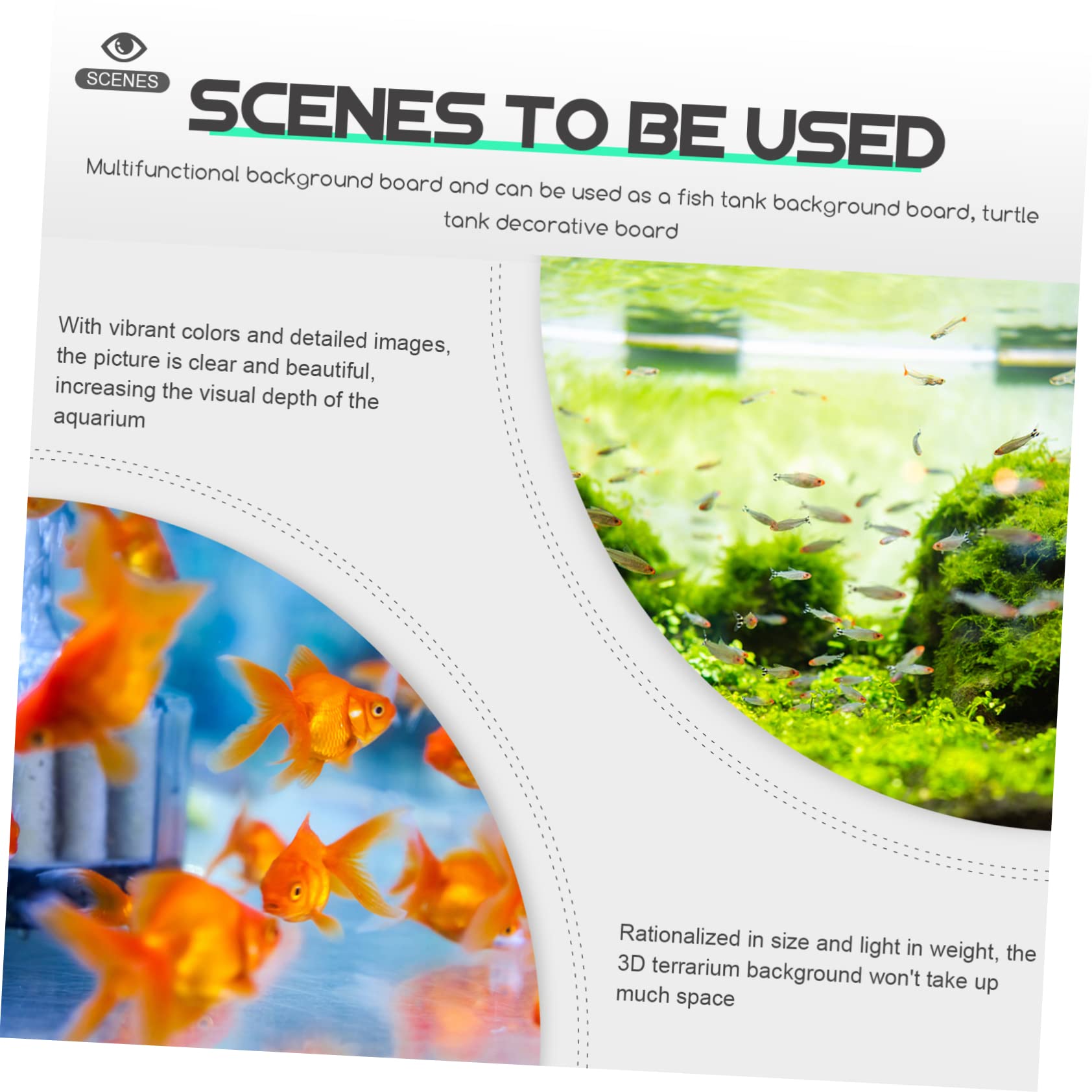 4piezas Fondo para Acuarios De Reptiles y Peces Decoración De Rocas para Tanques De Tortugas y Terrarios Diseño Natural y Ligero para Crear Paisajes Acuáticos