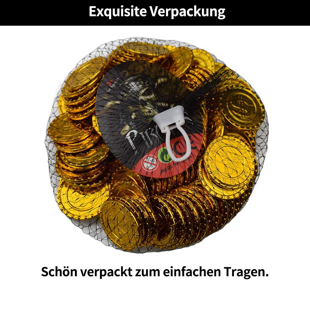 Amazon | BESTZY 海賊 パイレーツ 金貨 セット ゴールド コイン ハロウィン おもちゃ 小物 (金貨100枚) 通販