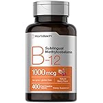 Horbaach Vitamin B12 1000 mcg Sublingual | 400 Fast Dissolve Tablets | Methylcobalamin Supplement for Women and Men | Berry Flavor | Vegan, Non-GMO, and Gluten Free