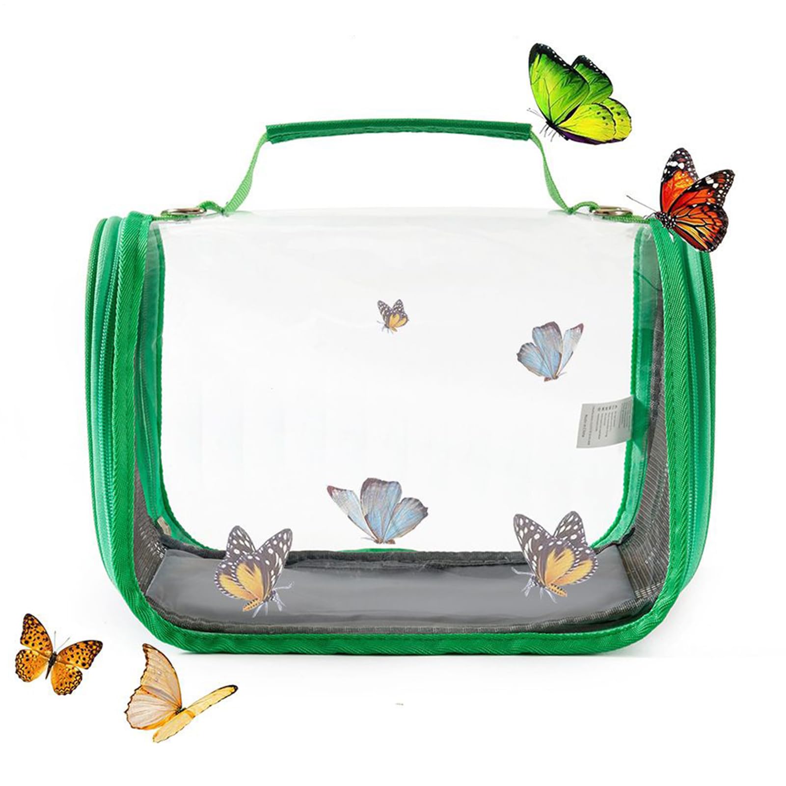Butterfly Habitat Cage, Clear Mesh Terrarium, Pop-Up House, 26x19x19.5cm, Transparent Caterpillar Container for Observation, Outdoor Education, Kids Teens Family Ensures Easy Observation