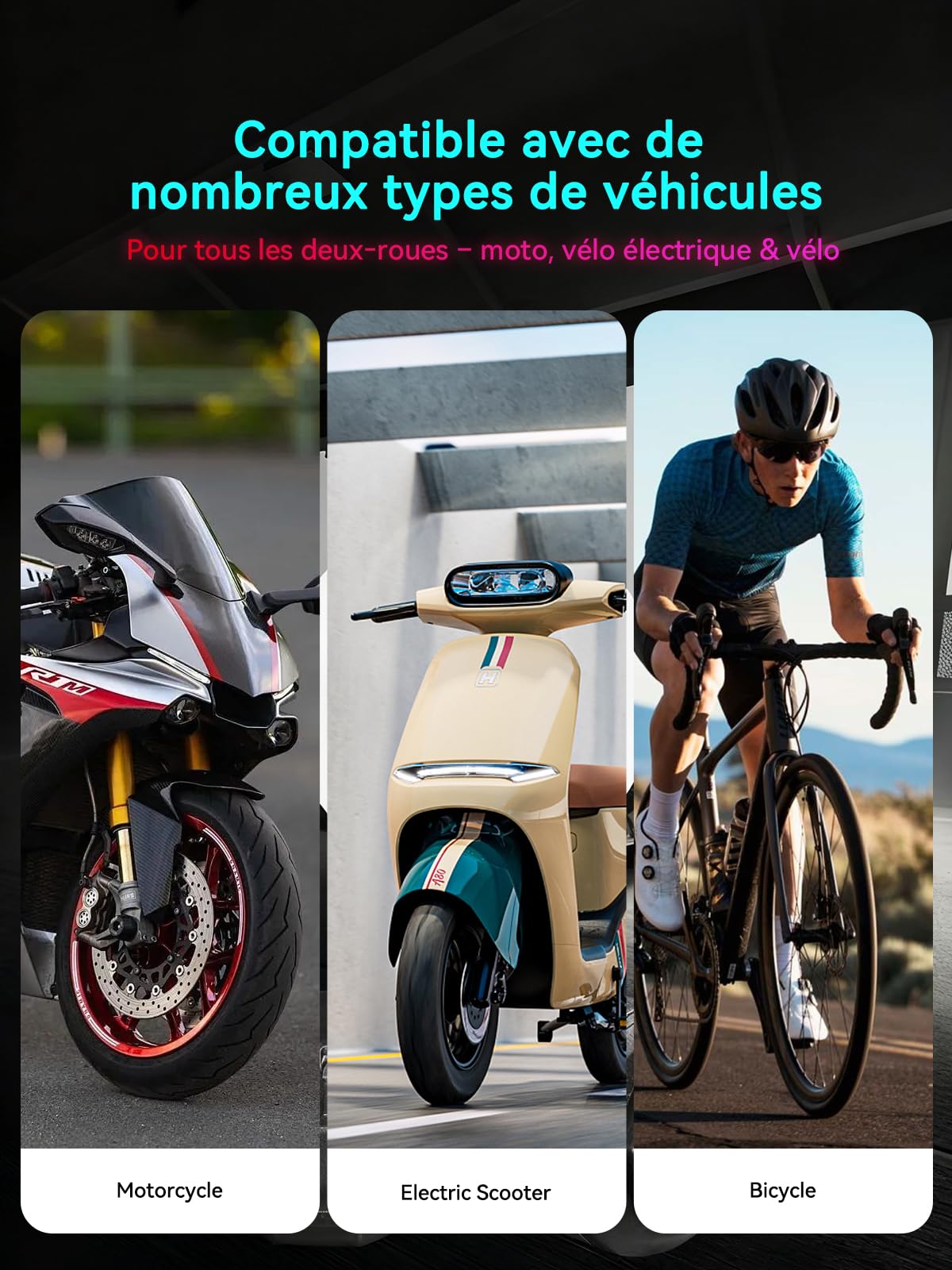 Spedal Système de contrôle de pression des pneus TPMS pour moto - Bluetooth avec application : pression et température précises, étanche, alarme en temps réel pour iOS et Android (3)
