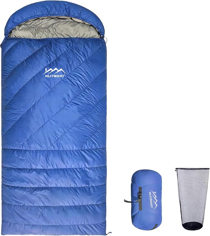 Saco de dormir de plumón XXL para adultos, 90,55 x 39,37 pulgadas, saco de dormir ligero para acampar, senderismo y mochilero al aire libre con plumón de pato 680FP