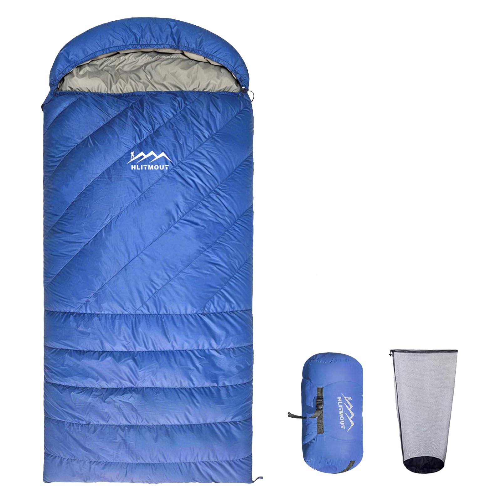 Daunenschlafsack, Extra Großer Leichter Schlafsack 230 cm x 100 cm für Erwachsene Camping,Wandern,Trekking Outdoor