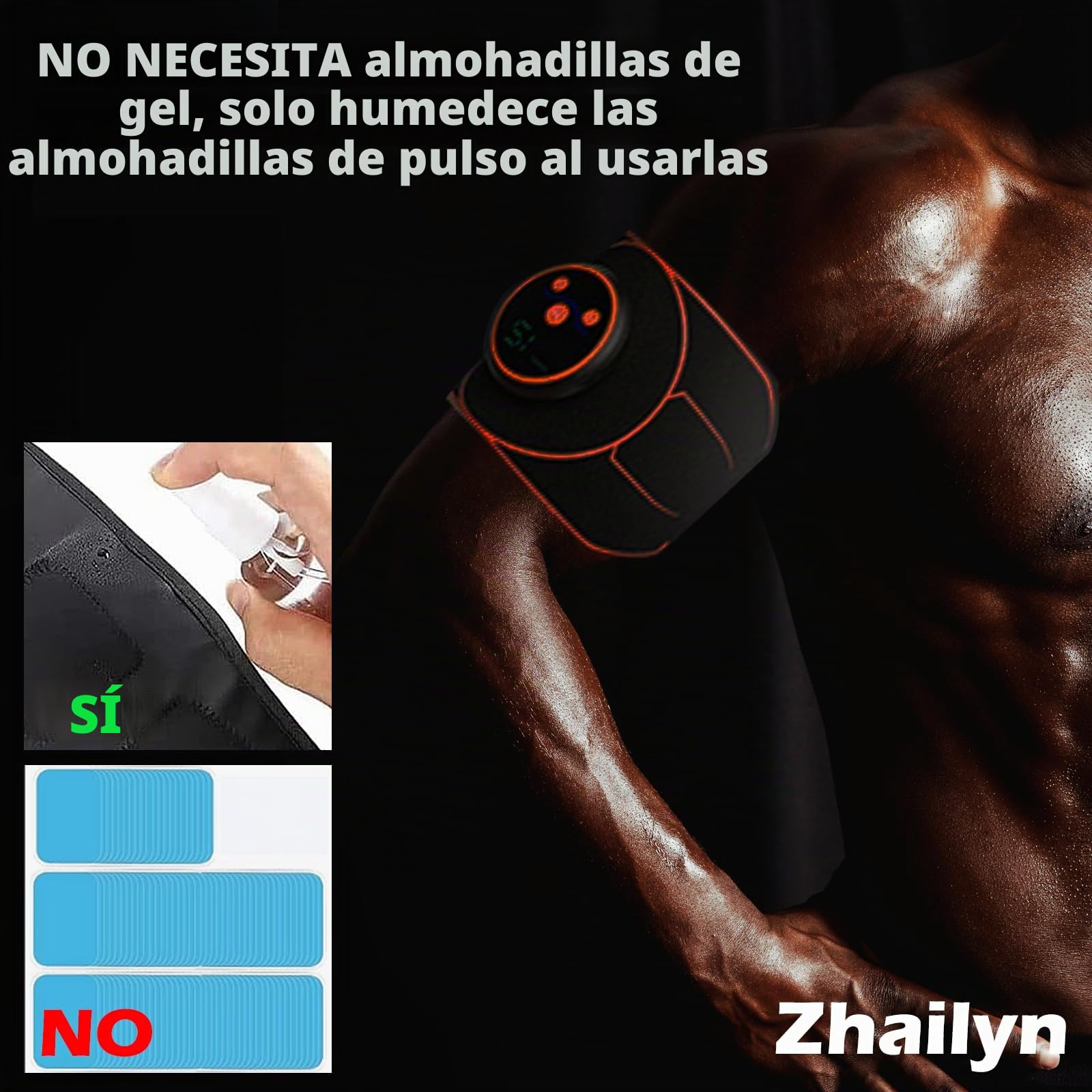 Abdominales Electroestimulacion, Electroestimulador Muscular Abdominales, EMS Electroestimulador Muscular, USB Recargable Hombresy&Mujeres Ejercitador del Abdomen/Brazo (8 Modos +19 Intensidads)