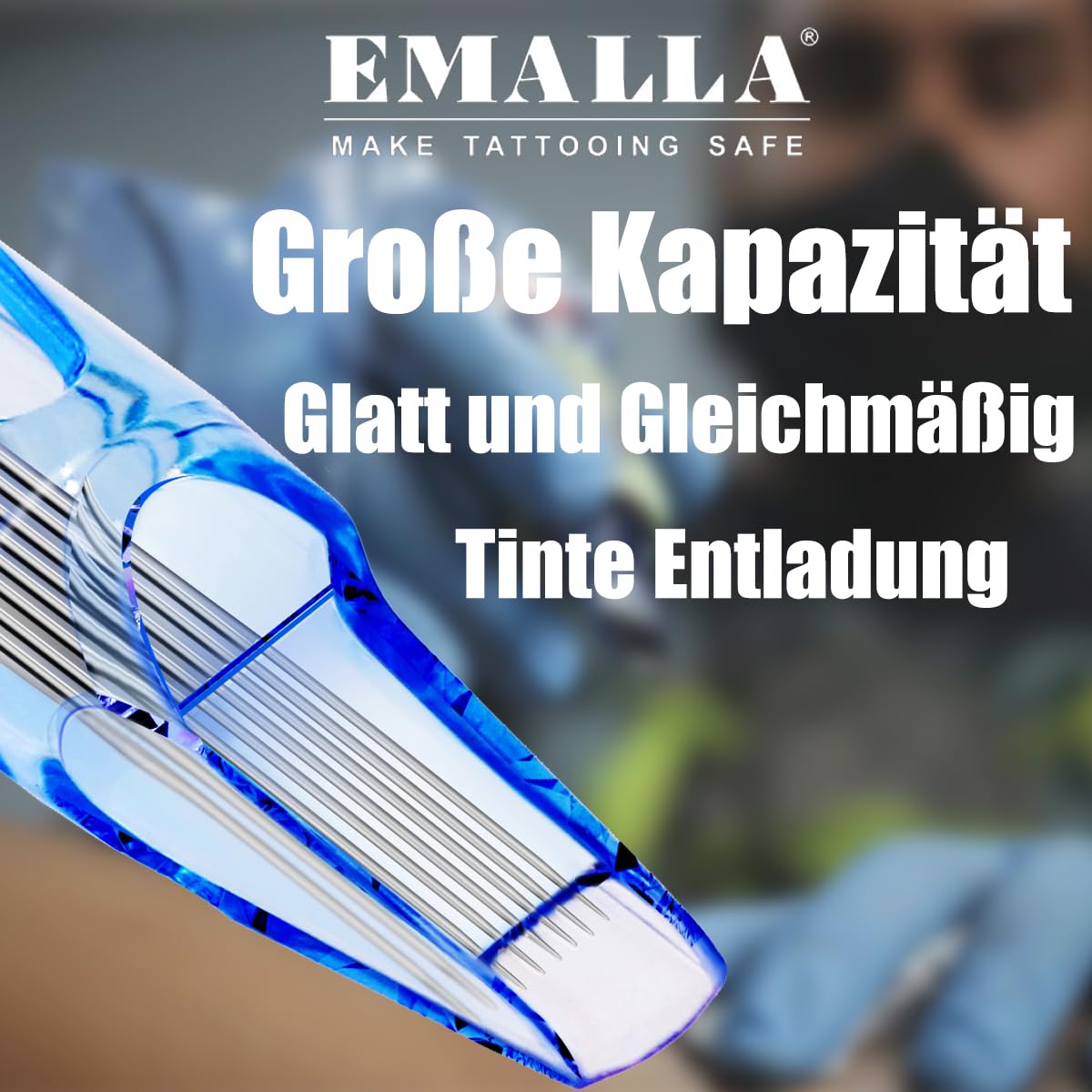 EMALLA ELIOT 20 pezzi 0603RLL Aghi Tattoo #06 3RLL Round Liner Cartucce Aghi per Tatuaggi Professionale Kit Tatuaggi