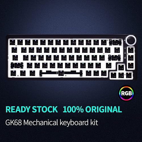 Miniatura 6 de La caja de conexiones programable intercambiable en caliente GK68 RGB se puede reemplazar con interruptor de kit de teclado mecánico de bricolaje