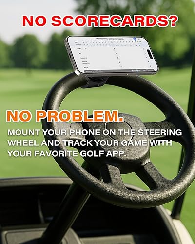 Miniatura 3 de A2C Regalos de golf para hombres, soporte magnético 3 en 1 para carrito de golf, carrito de empuje, soporte de teléfono para volante, accesorios