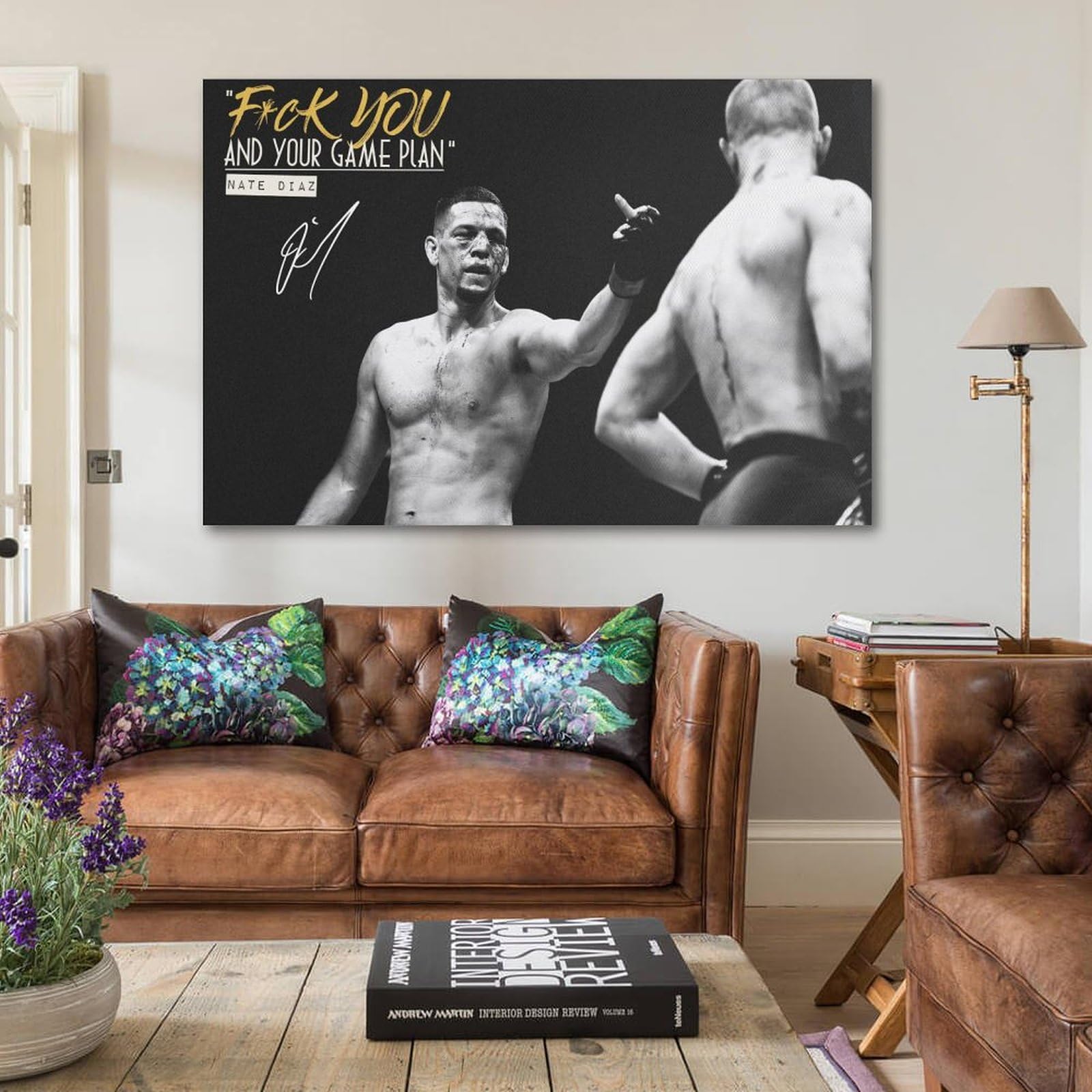 Poster Toile Nate Diaz - Déco Chambre Ou Bureau - Sport Paysage - Cadeau Sans Cadre 20x30 Cm - Personnalisable - 6