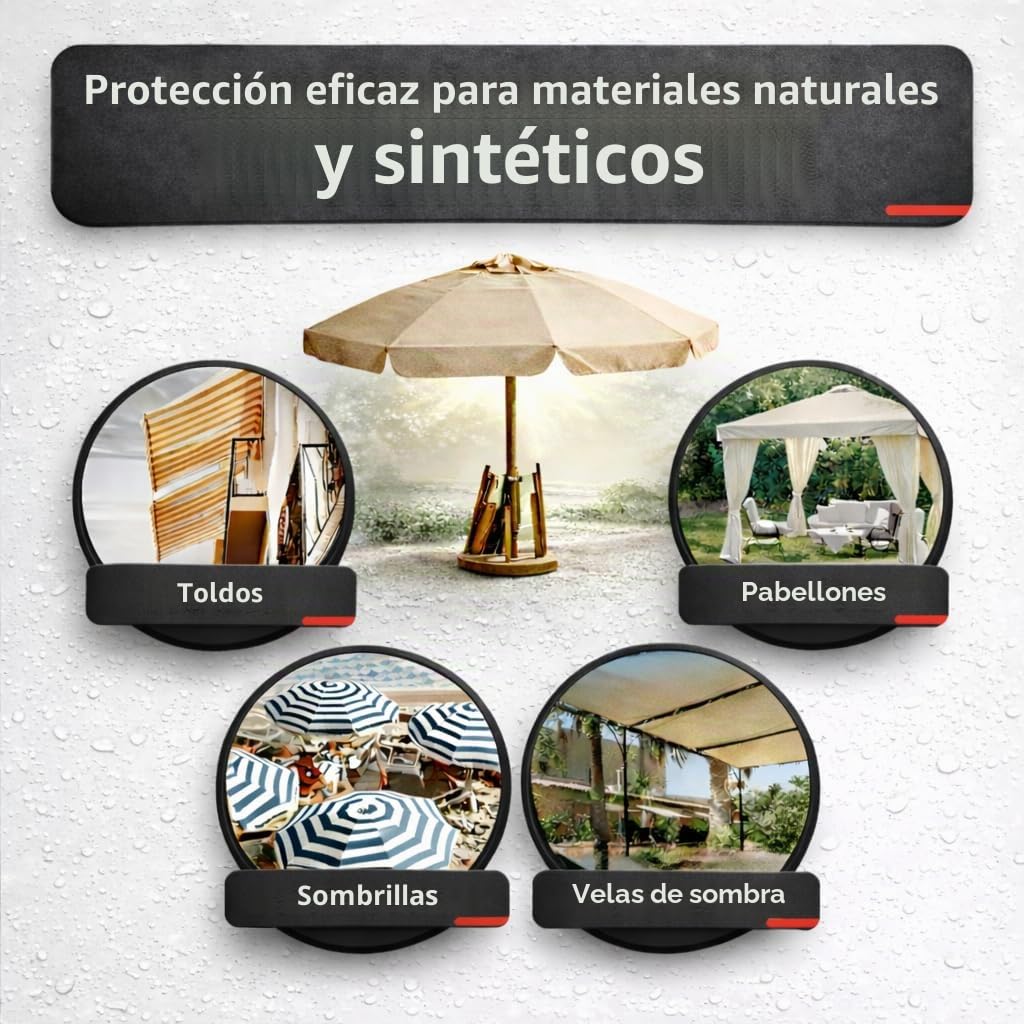 Impermeabilizante Textil 5 Litros – Impermeabilizador de Tejidos con Efecto Repelente al Agua para Toldos, Tiendas de Campaña, Capotas, Muebles, Ropa y Calzado