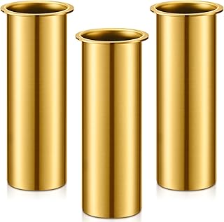 3 Pcs Brass Drain Tube Boat Drain Tube Plug Brass Boat Drain Plug Livewell Overflow Drain Tube for Boat Water Marine Transom Splashwell Livewell Transom Splashwell Installation
