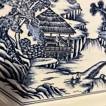 Amazon.co.jp: 大皿 角皿 朝明窯 晴峰作 有田焼 骨董