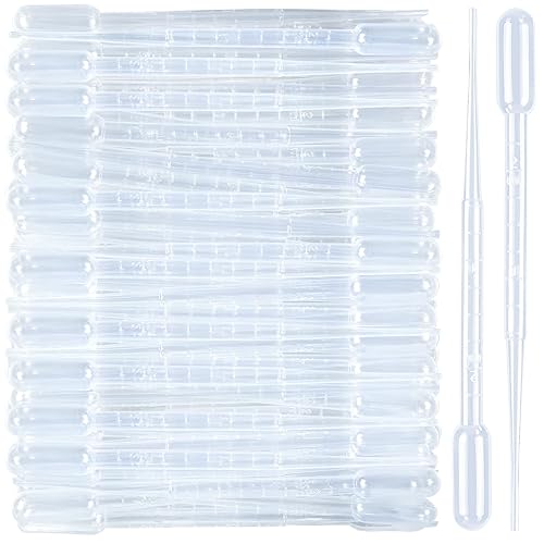Pipetas plásticas de transferencia Teenitor 2fl oz, ojo cuentagotas, paquete de 200,aceites esenciales cuentagotas, herramienta de maquillaje