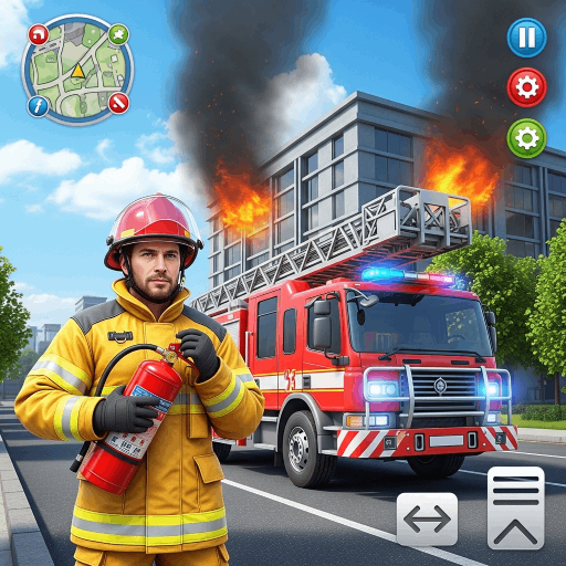 City Fire Truck Rescue Simulator – Realistisches Feuerwehr- und Fahrabenteuer