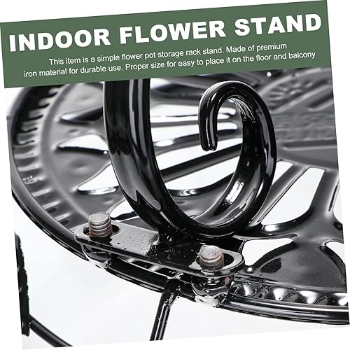 Miniatura 2 de EXQUIMEUBLE 1 soporte de flores de hierro en maceta, soporte para macetas para plantas al aire libre