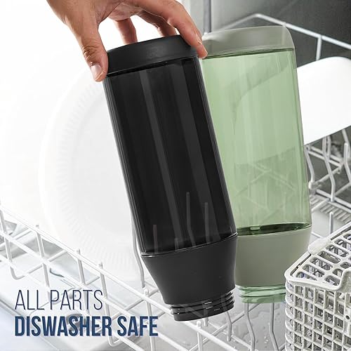 Miniatura 8 de Botella de agua de 49 onzas con tapa de boquilla de flujo rápido, botella de agua deportiva motivacional con asa, sin BPA, boca ancha a prueba de