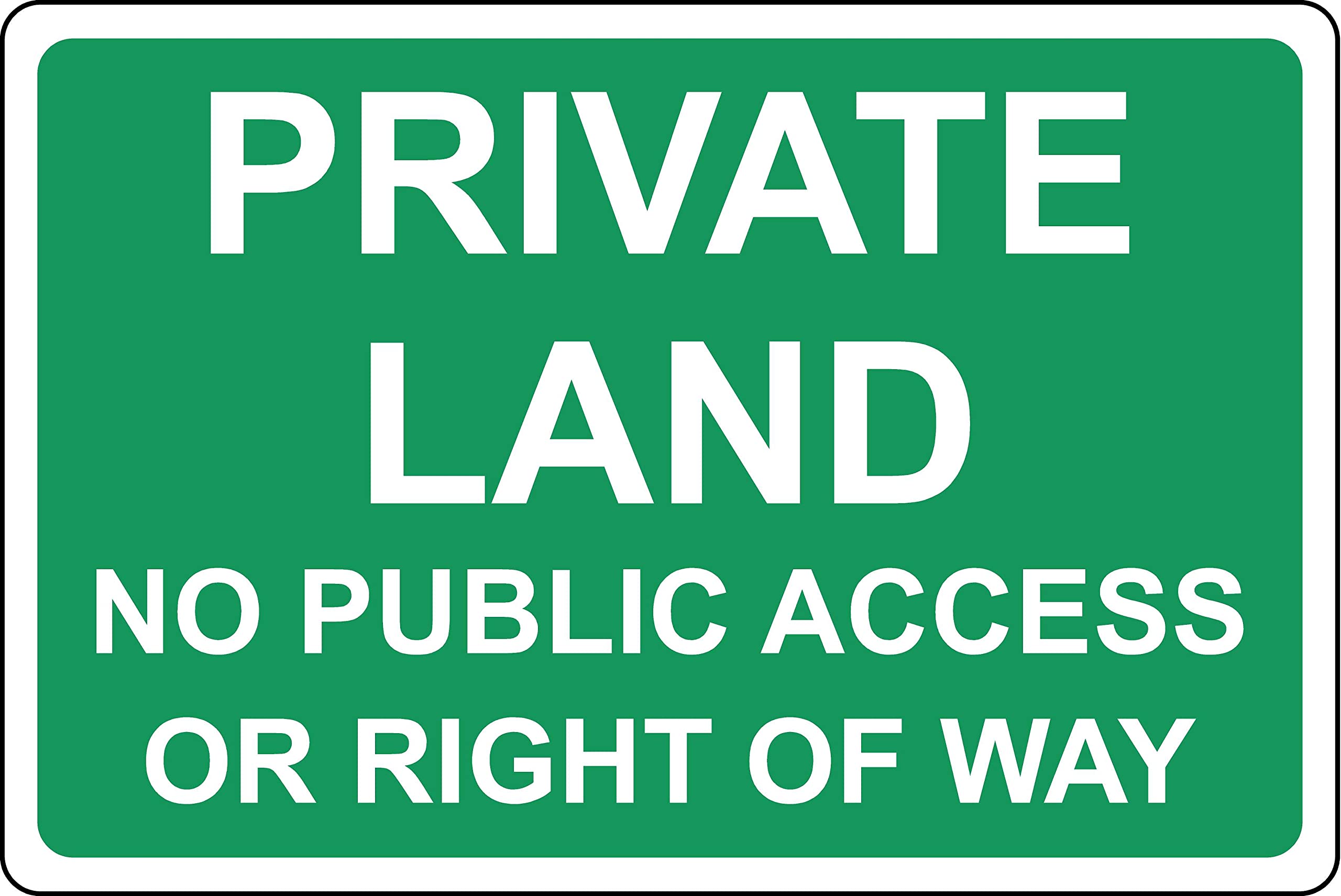 No Public Right Of Way Sign - Private Land - The Sign Shed - View #5