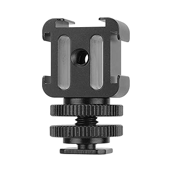 CAMVATE 3-Way Cold Shoe Mount Bundle with Adjustable Shoe Mount Adapter - 2890