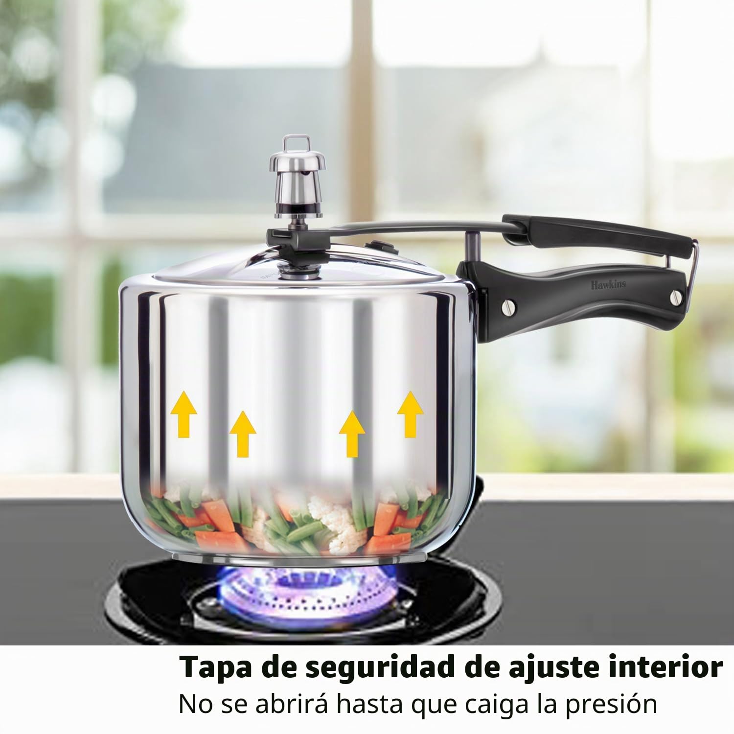 Hawkins Olla a presión de Acero Inoxidable Modelo B-33 3 L de Altura, pequeño, Plata
