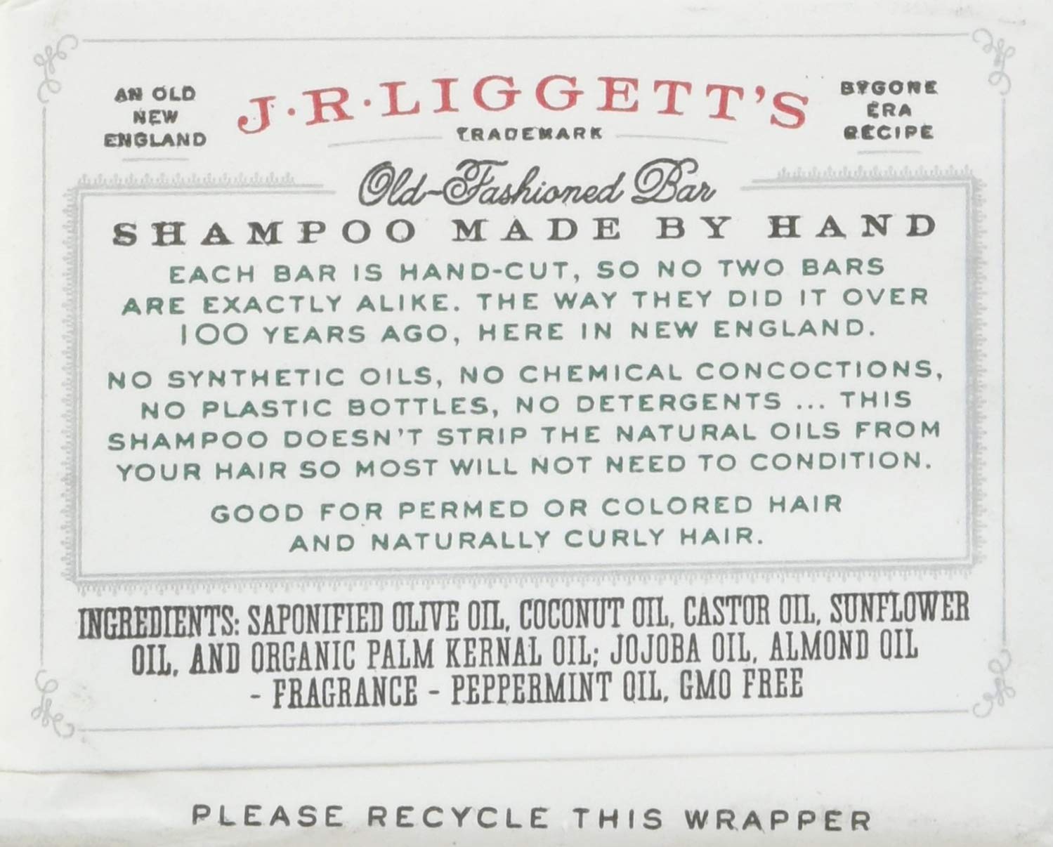 J R Liggett Jojoba Peppermint Shampoo Bar (4 Pack) by J.R. LIGGETT'S