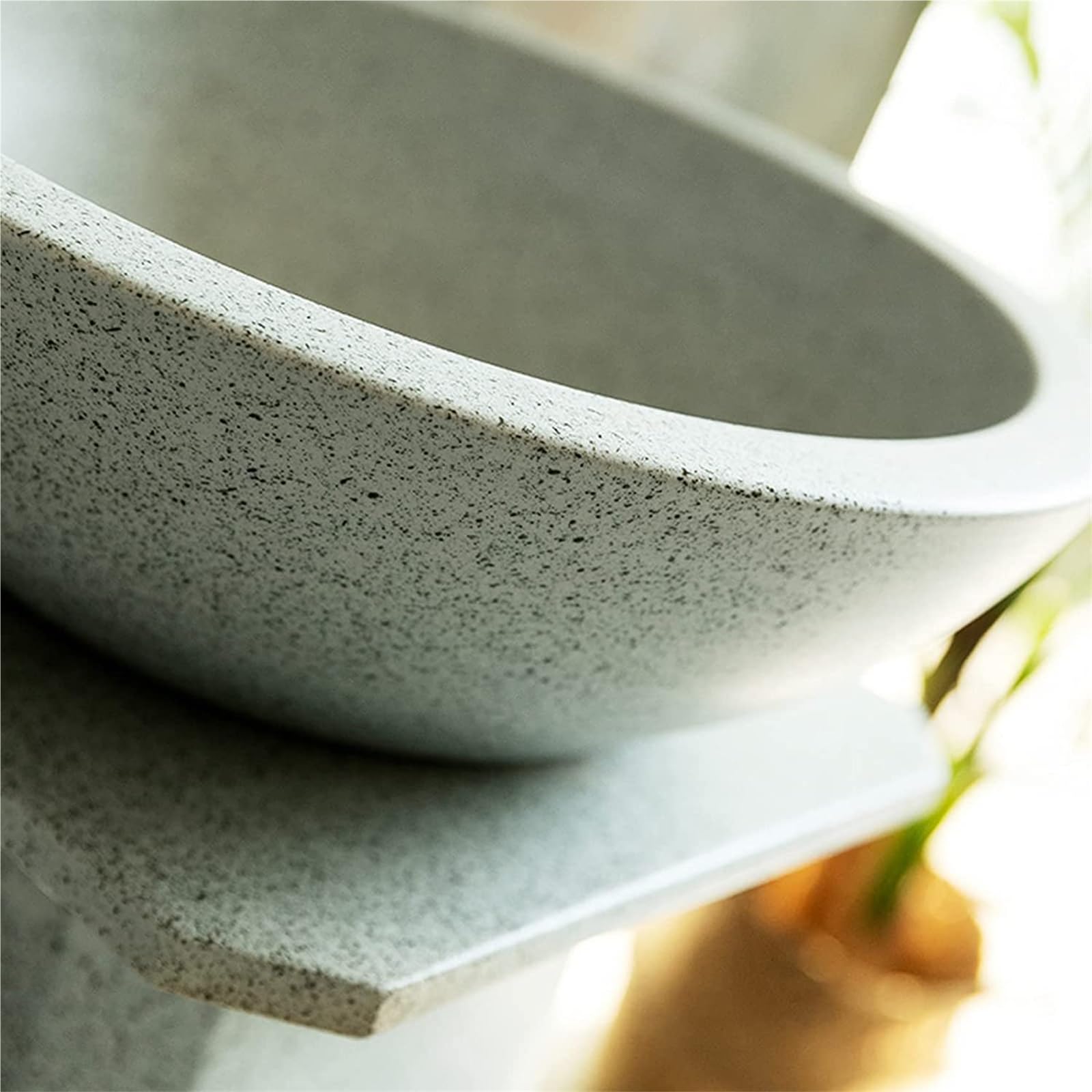 Umywalka Łazienkowa Nablatowa, Ceramiczna Umywalka Łazienkowa, Umywalka Na Postumencie, Styl Industrialny, Ręcznie Robiona Ceramiczna Umywalka Kolumnowa Z Kranem I Odpływ,PedestalBasinSink