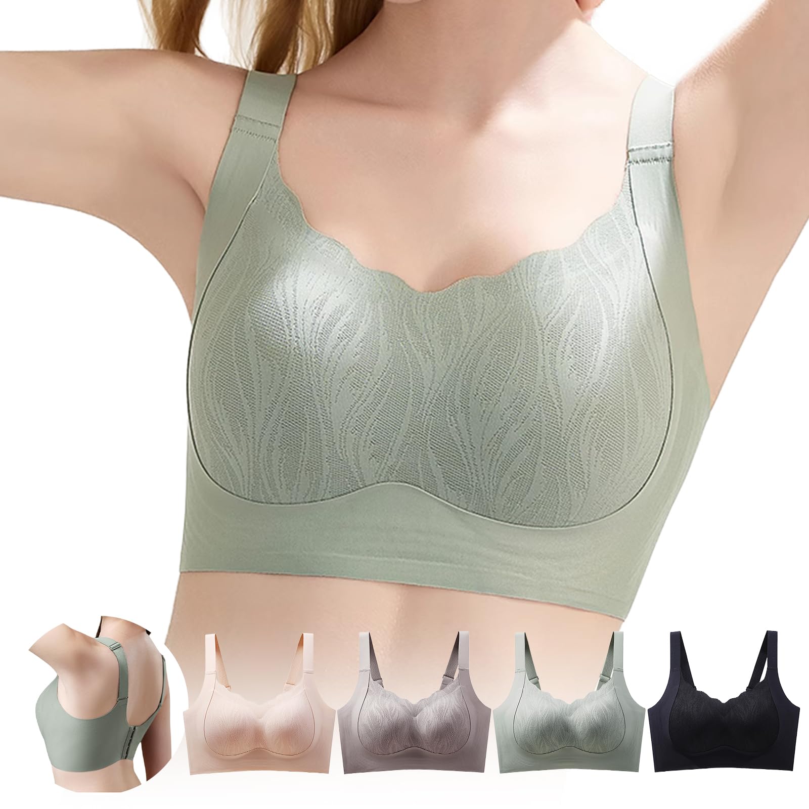 veimia Seamless Bra, Prevents Sagging, Increased Stability, Strong Support, High Underarm Design, No Shaking, No Feeling of Constriction, Prevents Sagging, Beautiful Busts, High Elasticity, Soft-picture-40