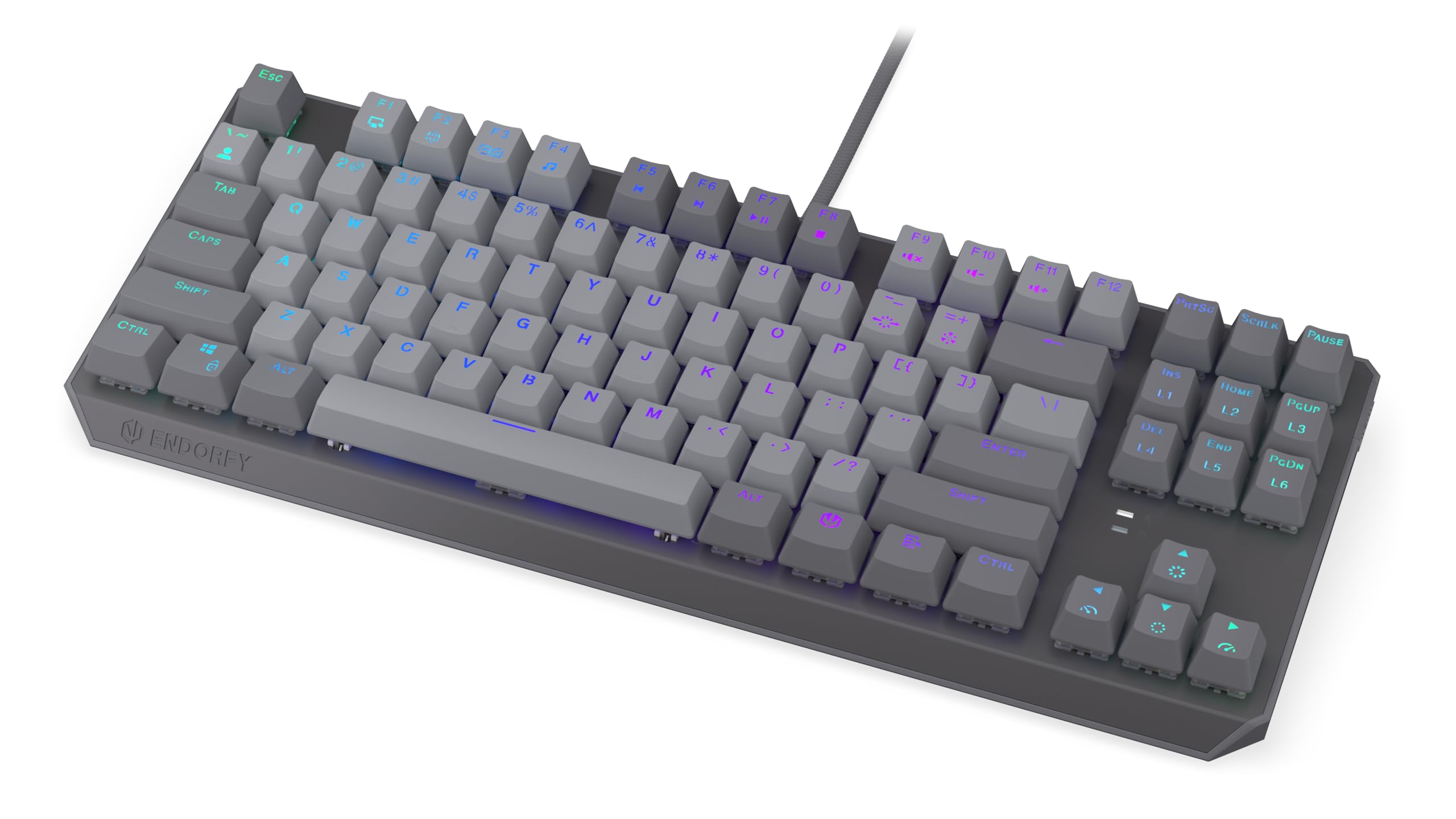 ENDORFY Thock V2 TKL, przełączniki ENDORFY Red by Gateron, hot-swap, oprogramowanie, aluminiowy top, programowalne makra