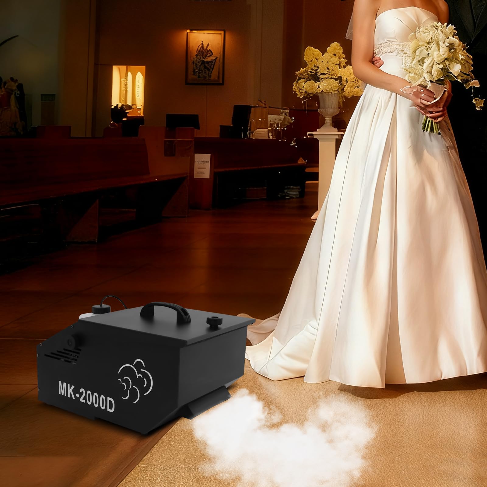 DMX512 - Macchina per nebbia da pavimento, 1200 W, macchina per nebbia, illuminazione palcoscenico, nebbia, telecomando verticale, per spettacoli sul palco, matrimoni, bar, passerelle, locali da ballo