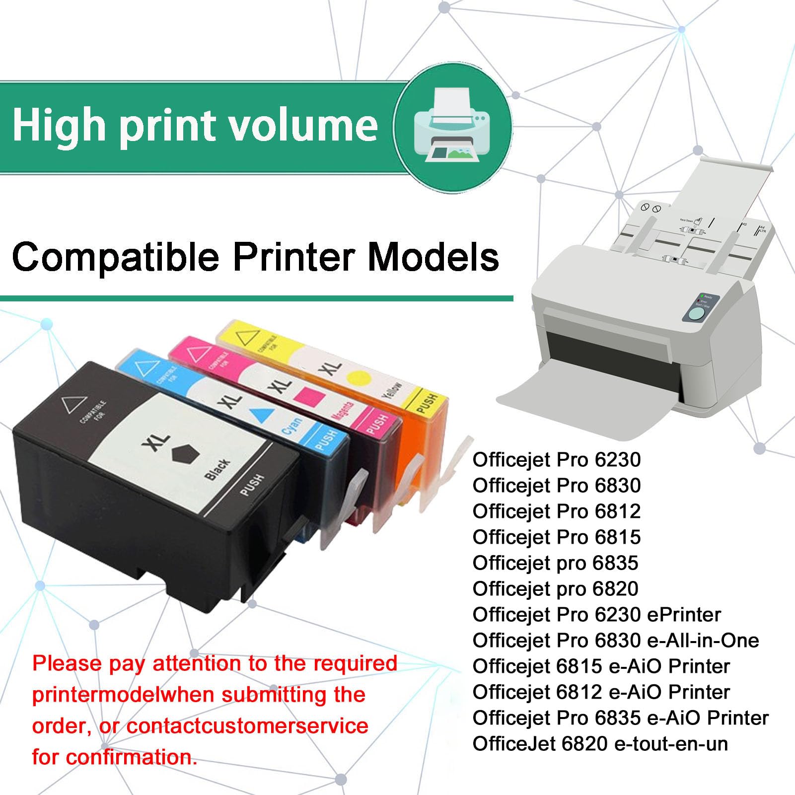 16 Cartouches D'Encre Compatibles Go Inks Pour HP Officejet Pro 6230 Et 6830 (4 Couleurs)
