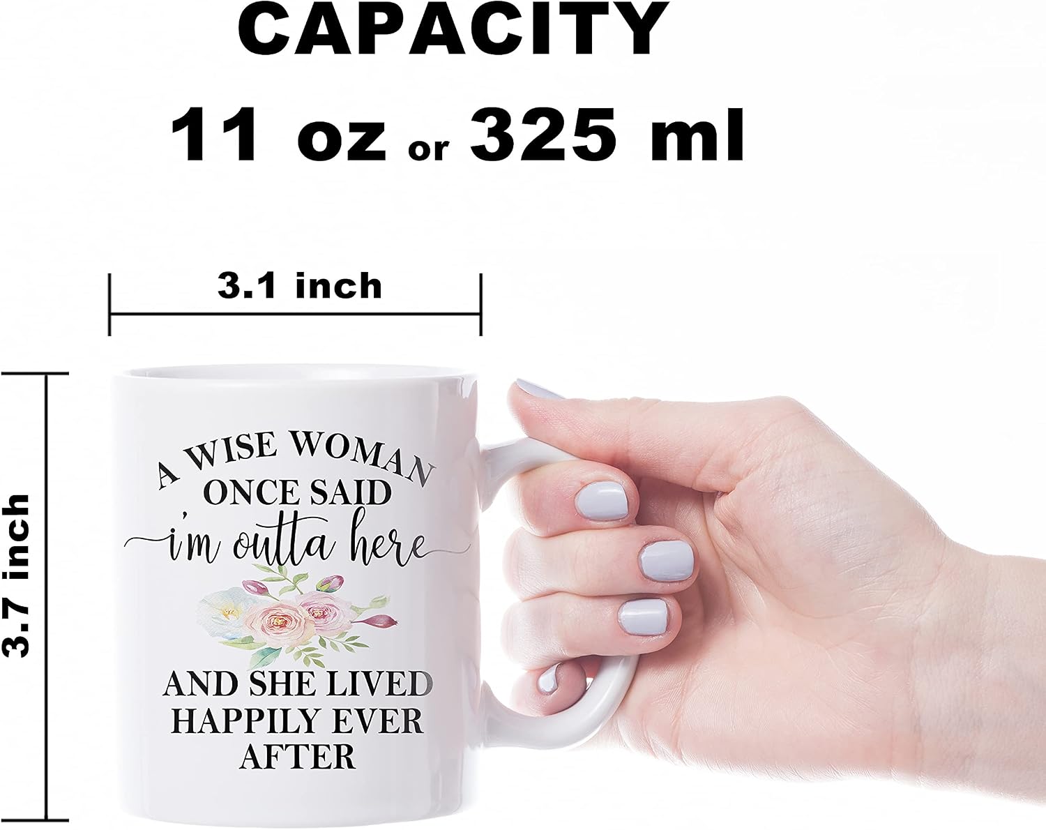 Retirement Gifts for Women Ceramic Coffee Mug 11oz - Image 3