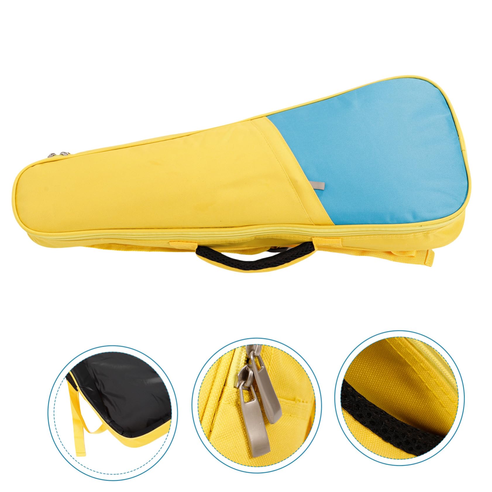 Paquet de Transport Grosse Poche pour Accessoires pour Ukulélé 23 Pouces en Tissu Oxford Rembourrage en Coton Perlé, Léger et Portable pour Petite Guitare