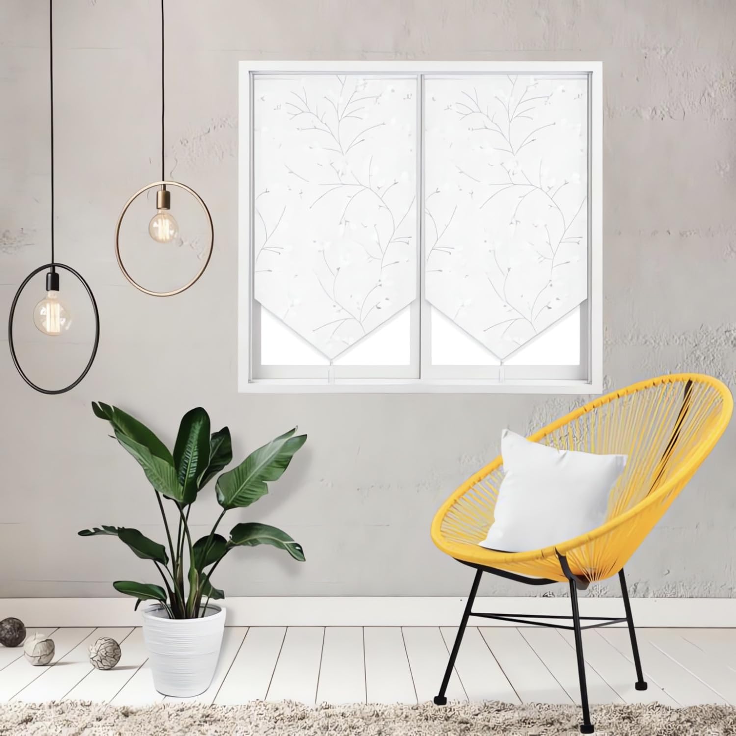 Soleil d'ocre Osaka Bise-Bise, Polyester, White, 45 x 90 cm