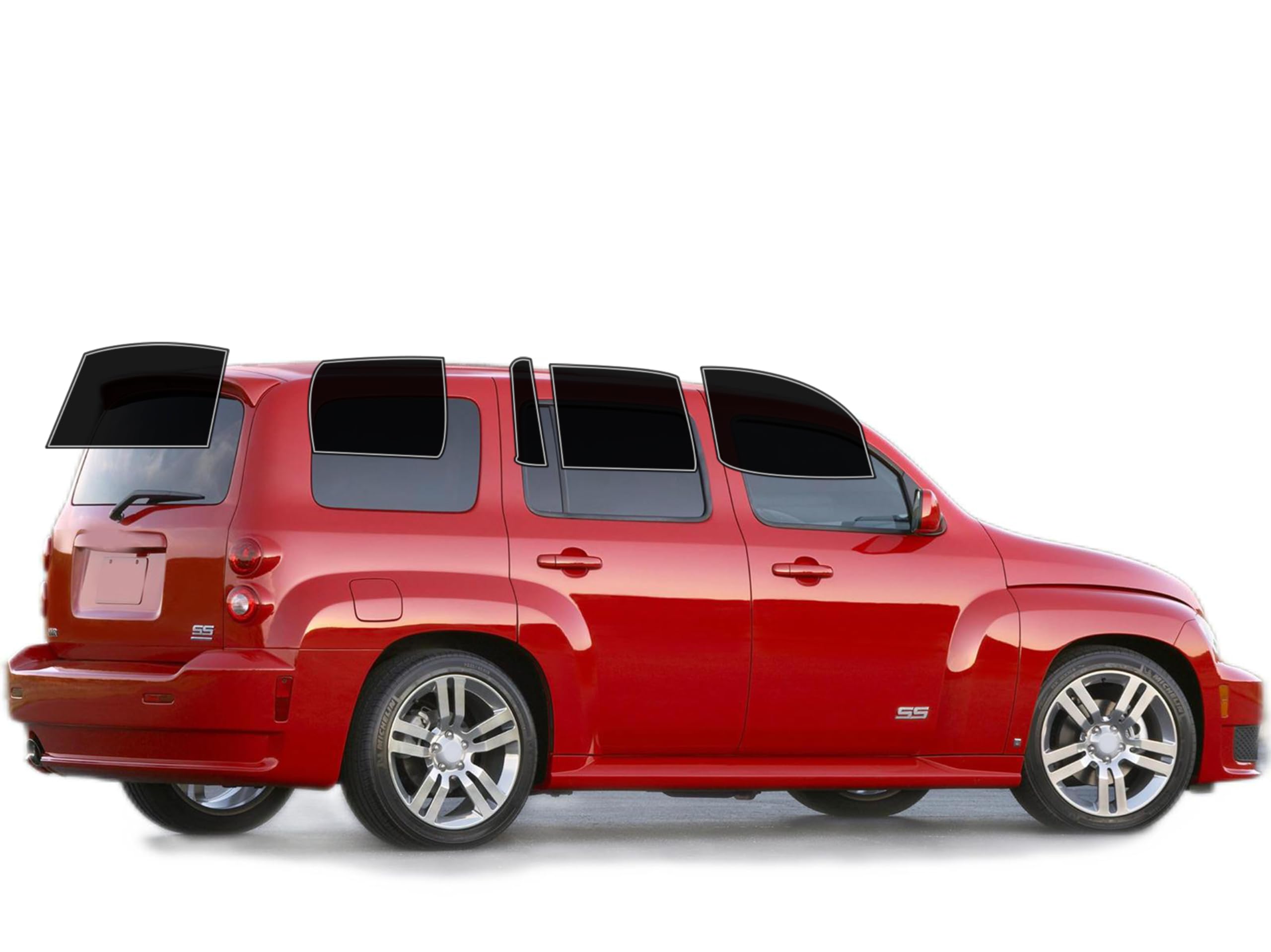 AUTOTEK Precut Windows Tint Film All Sides Cars Sun Blocking Protection Privacy Anti Shatter Glass 2 Ply Film Any Tint Shade kit for Chevrolet HHR 2006-2011