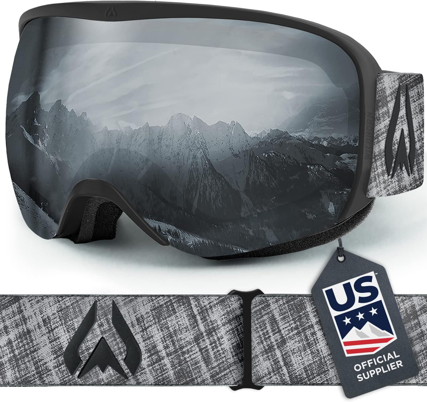 Wildhorn Cristo Ski Goggles OTG-100% UV Anti-Fog, Anti-Scratch-US Ski Team Official Supplier- Snow Goggles Men, Women & Youth