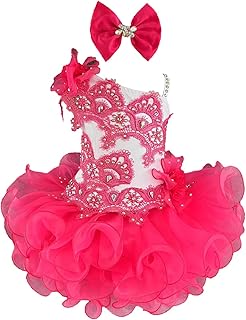 Jenniferwu One Shoulder Infant Toddler Baby Newborn Little Girl's Pageant Party Birthday Dress