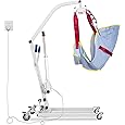 Electric Patient Lift w/High Strength Sling 400lbs Capacity Transfer Lift for Full/Partial Paralysis Patients 8000N Powerful Motor Electric Lift for Home & Hospital