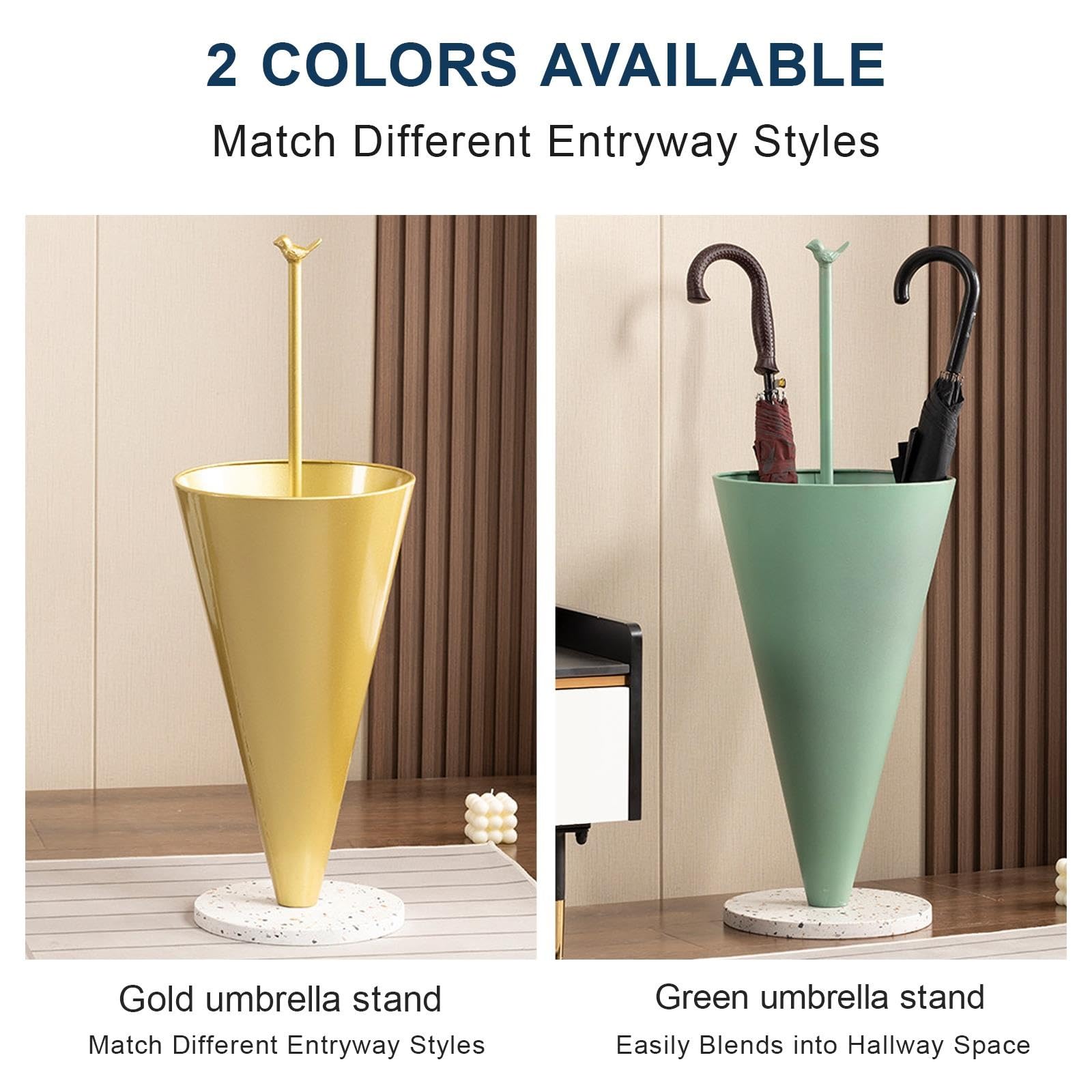Metal Umbrella Stand, Modern Tall Large Capacity Umbrella Storage Stand