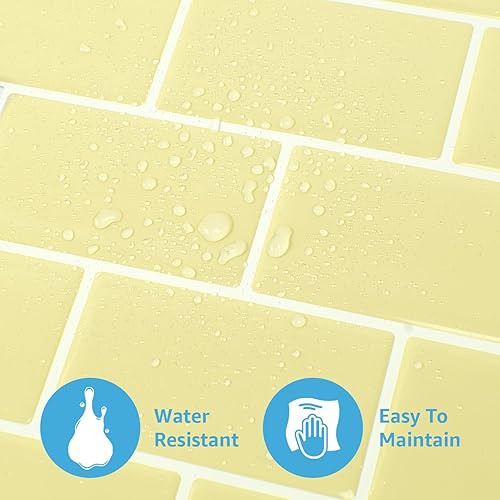 Miniatura 7 de Art3d Azulejos de metro para despegar y pegar, azulejos para salpicaduras de cocina, azul (10 azulejos, versión más gruesa)