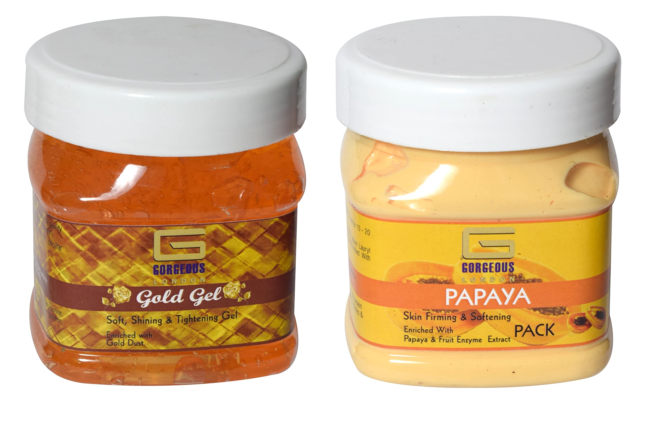 Gorgeous LondonGold Gel and Papaya Pack Combo (Pack of 2) Each 450ml