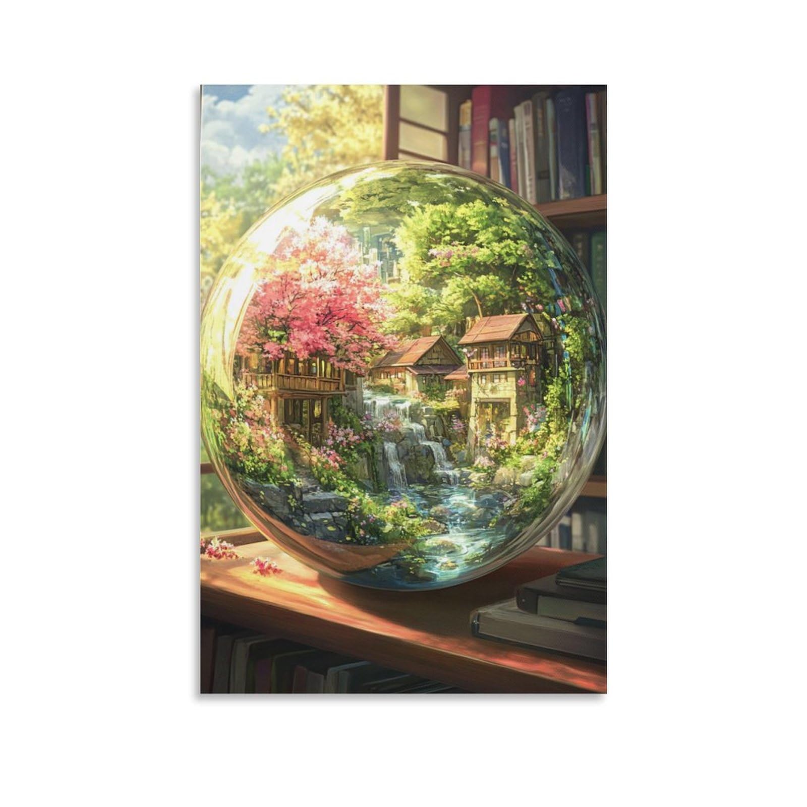 GAOYUCHUN Large Glass Canvas for Home Decor Modern Bathroom Office Modern Framed Canvas Prints Paintings Picture Pictures Artwork Print Home Decor 12x18inch(30x45cm)