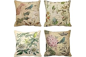 Decorative and Chic: Emvency Paris-Inspired Botanical & Floral Throw Pillow Covers for Timeless Charm