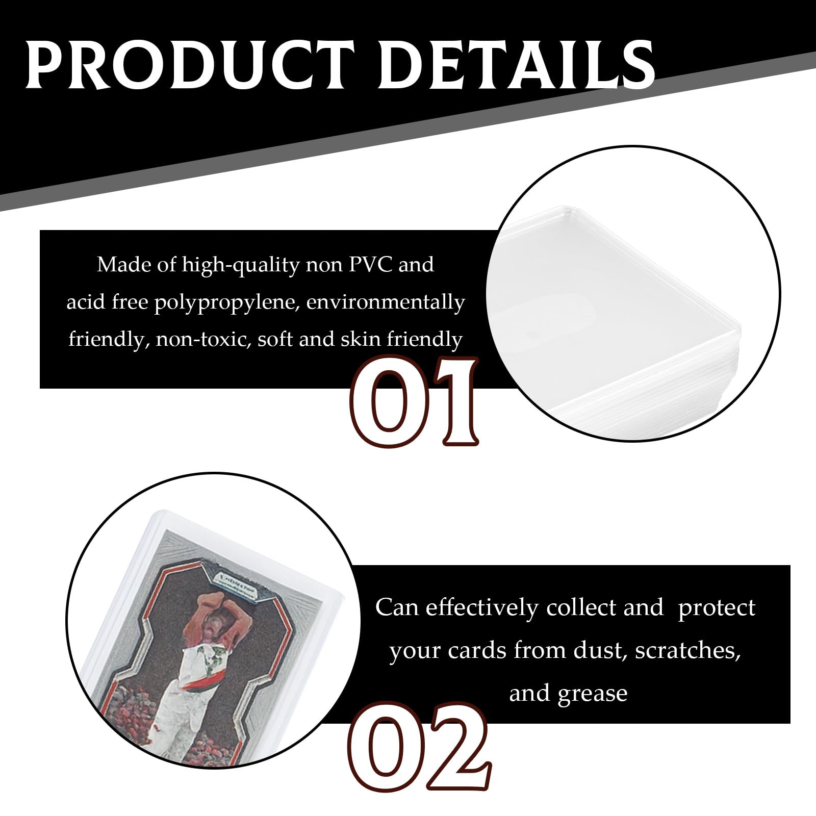 60 PCS Card Sleeves, Penny Sleeves Size is 76 * 101mm - Image 3