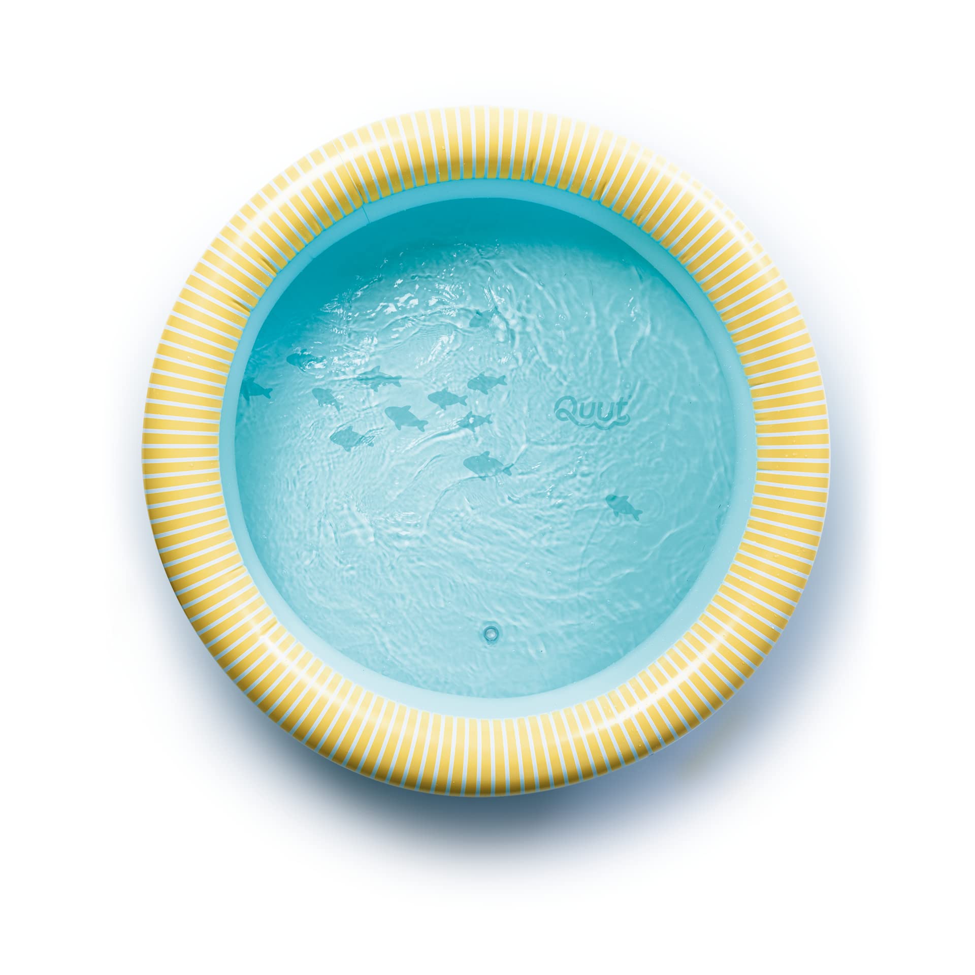 Quut Dippy - Piscina inflable de PVC Premium de calidad (0,25 mm) - Divertido y diseño a partir de 1 año - bebé - 80 cm de diámetro (azul plátano)