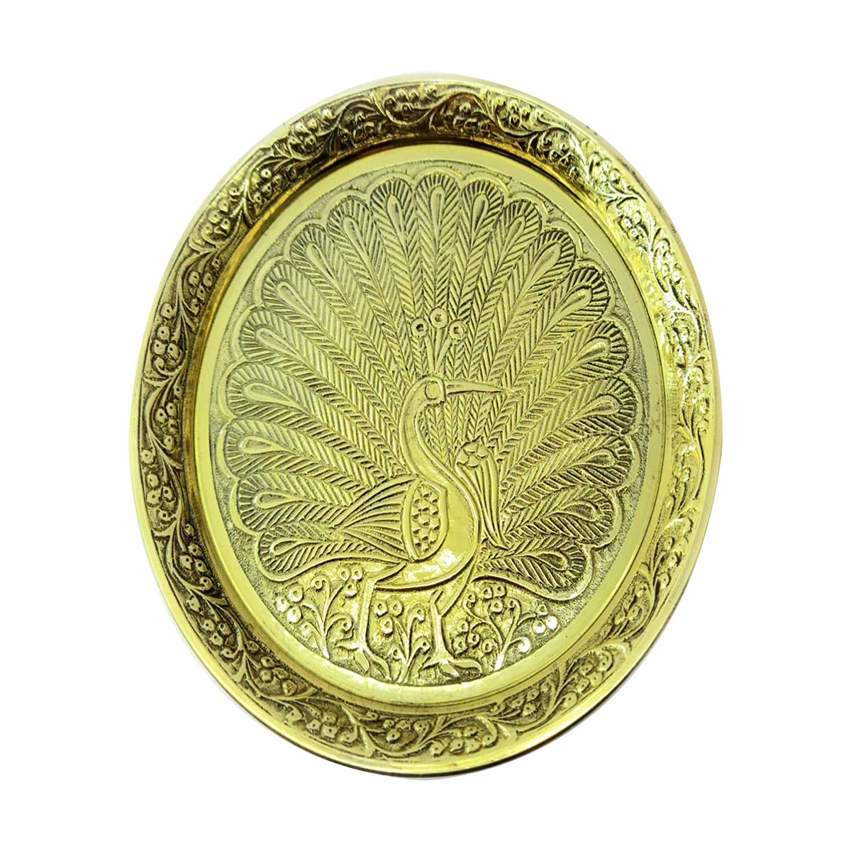 Ayyappan Traders Tradition Brass Mukkali / Peacock stand / Mukkali Brass for Puja / Brass Chowki Peacock