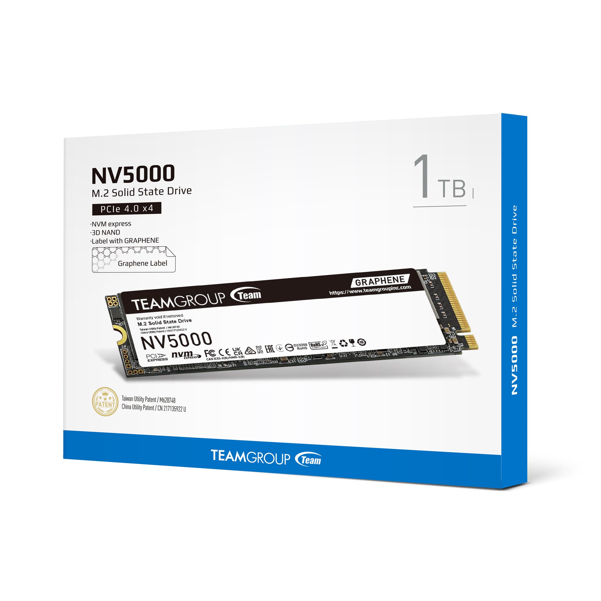 Team Group Nv5000 1 Tb M.2 Pci Express 4.0 Nvme 3d Nand (team 1tb Nv5000 M.2 Pcie 4.0 Ssd)