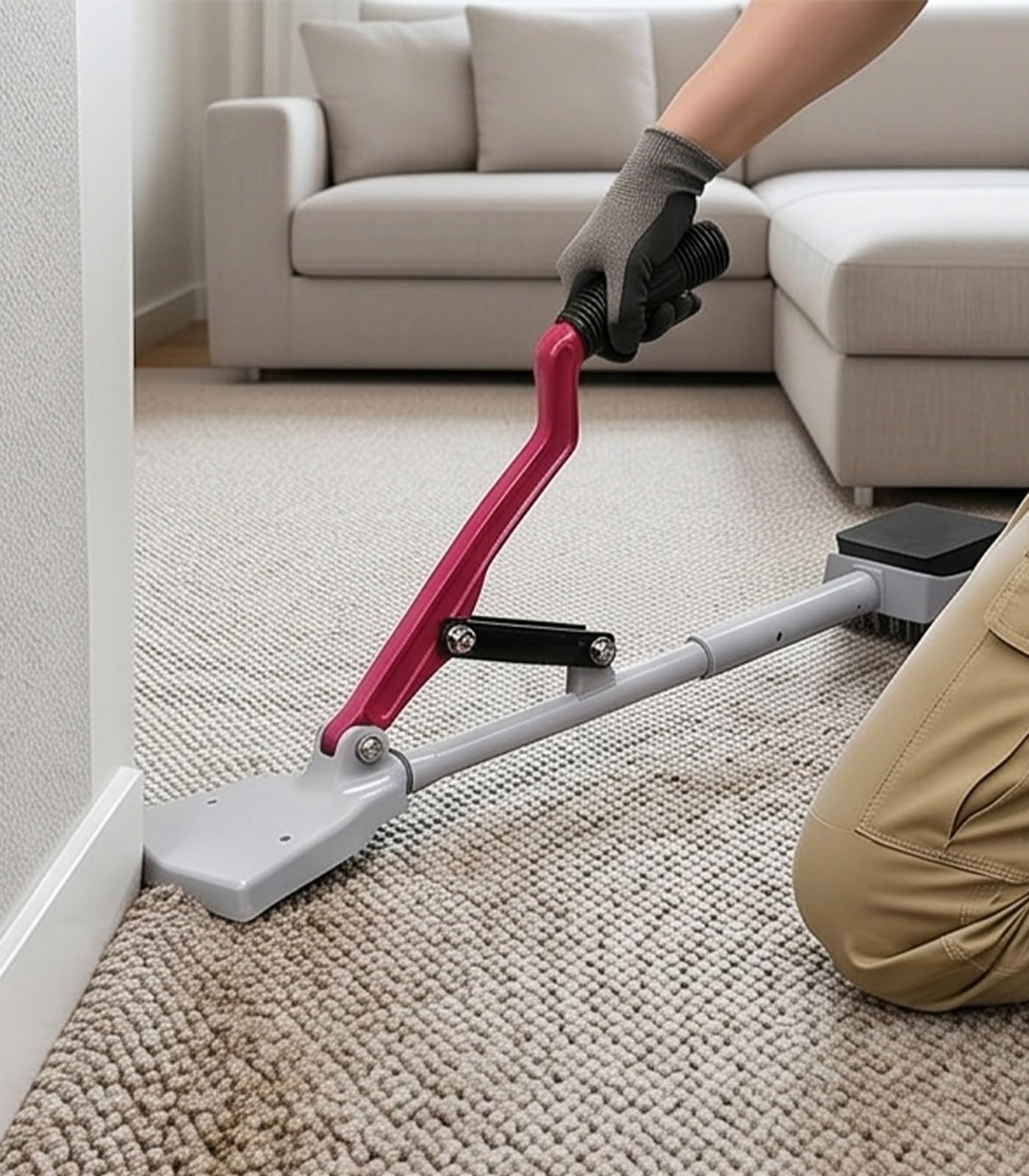 Barella per tappeti con manico antiscivolo, pinze regolabili, strumento per risparmiare tempo per casa, hotel, progetti di pavimentazione